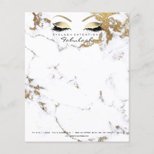 Beauty Studio Lashes Makeup Stylist Gold Marble Flyer