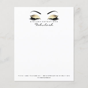 Beauty Studio Lashes Makeup Stylist Letter Head Flyer