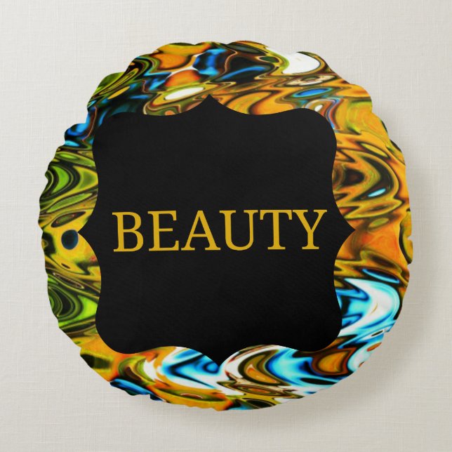 Beauty Swirls Throw Cushion (Front)