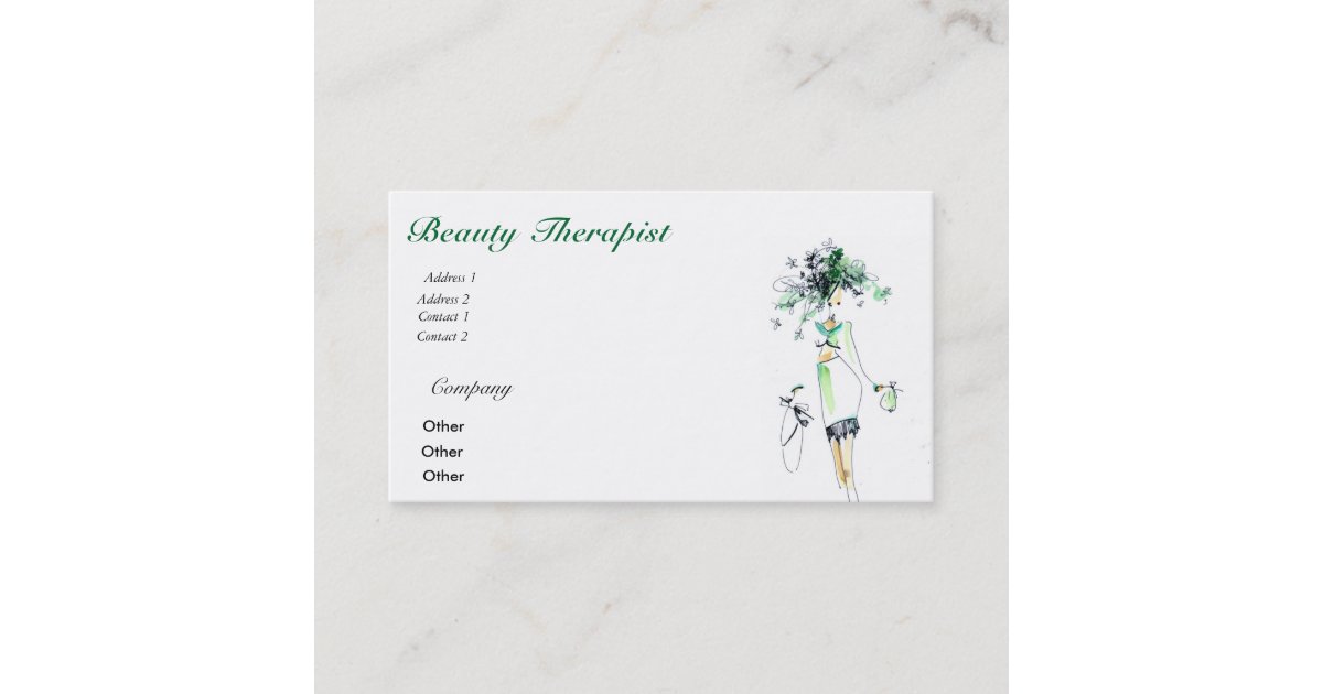 Beauty Therapist Business Card