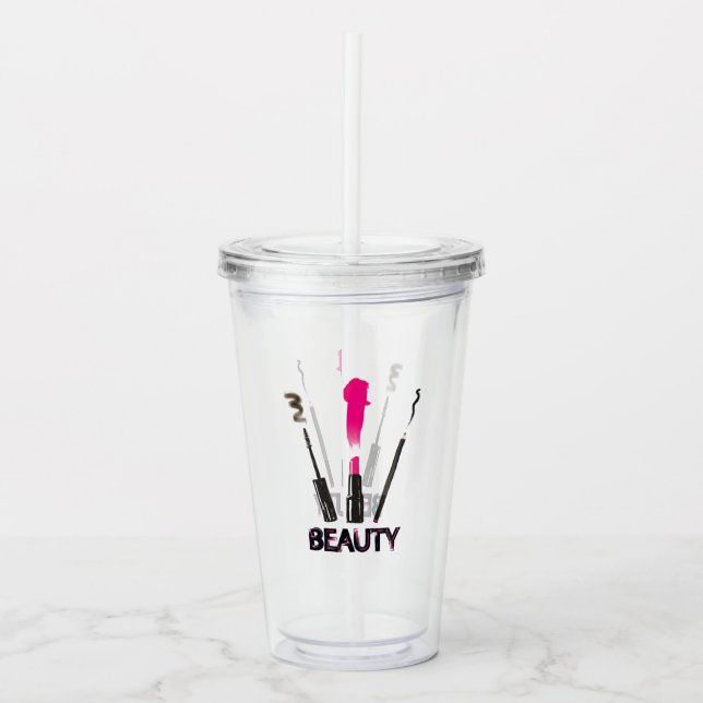 Beauty Tools Acrylic Tumbler (Front)