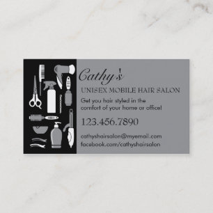Beauty Tools Mobile Hair Salon Business Card