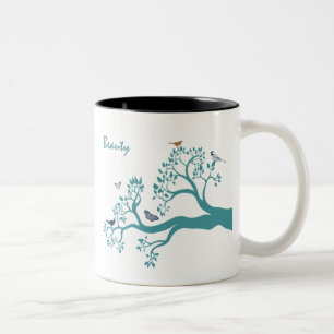 Beauty Tree Branch Two-Tone Coffee Mug