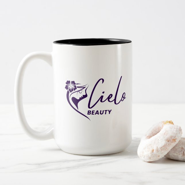 Beauty Two-Tone Coffee Mug (With Donut)