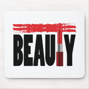 Beauty Typography Lipstick Mouse Mat