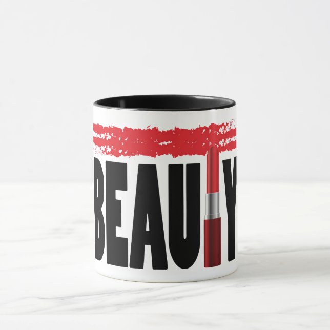 Beauty Typography Lipstick Mug (Center)