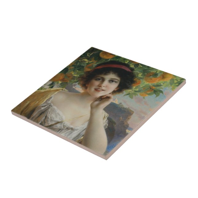 Beauty Under the Orange Tree Tile (Side)