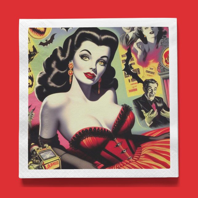 Beauty Vampire Pin-up Napkin (Creator Uploaded)