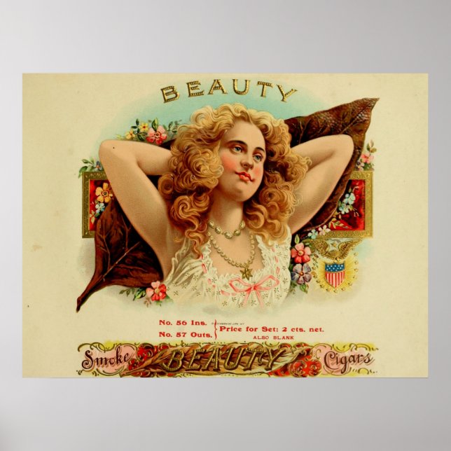Beauty Vintage Cigar Box Labels Posters (Front)