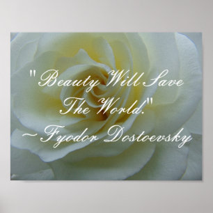 Beauty Will Save The World Quote Poster