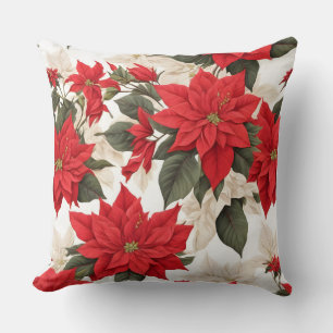 beauty winter flowers winter red flowers cushion