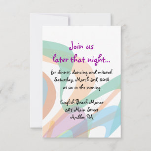Beauty Within Face Bat Mitzvah Reply card