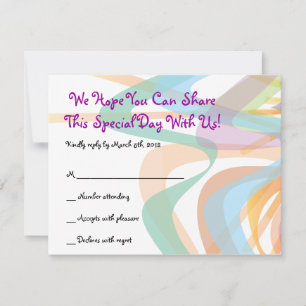 Beauty Within Face Bat Mitzvah Reply card