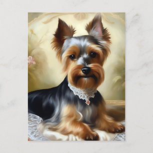Beauty Yorkshire Terrier Cute Postcard