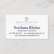 Beautycounter Business Cards, The Never List Cards