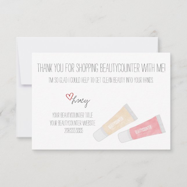 Beautycounter Hand-drawn Jellies Thank You Card (Front)