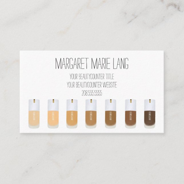 Beautycounter Hand-drawn Skin Twin Business Card (Front)