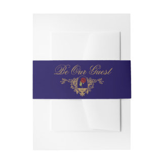Beauty's Red Rose Invitation Belly Band