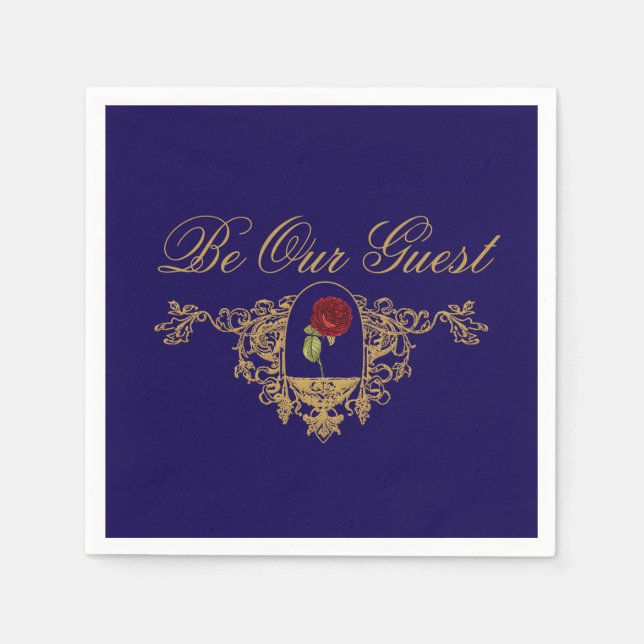 Beauty's Red Rose Napkin (Front)