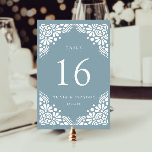 Beaux Arts Personalised Table Number Card
