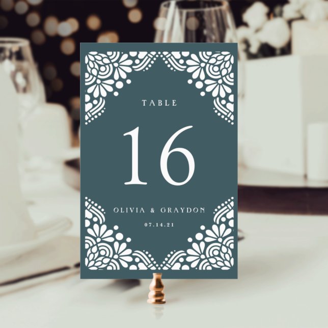 Beaux Arts Personalised Table Number Card (Creator Uploaded)