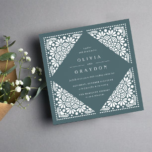 Beaux Arts Square Wedding Invitation   Spruce