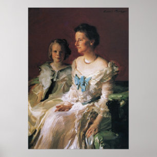 Beaux - Mrs. Theodore Roosevelt And Daughter Ethel Poster