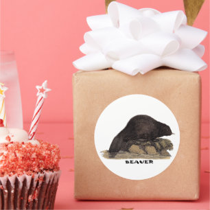 Beaver 1814 Classic Round Sticker