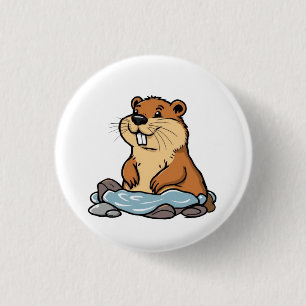 Beaver 3 Cm Round Badge