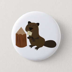Beaver 6 Cm Round Badge