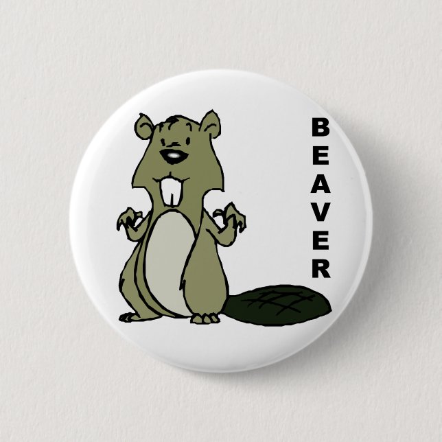 Beaver 6 Cm Round Badge (Front)