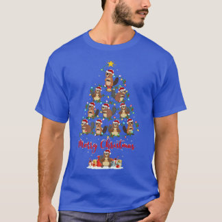 Beaver Animal Lover Matching Santa Beaver Christma T-Shirt