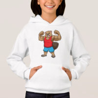 Beaver as Bodybuilder with big Upper arms