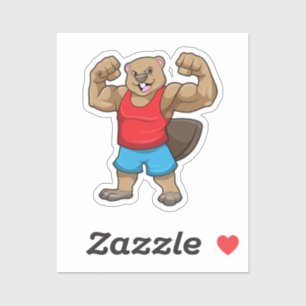 Beaver as Bodybuilder with big Upper arms