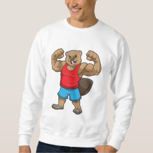 Beaver as Bodybuilder with big Upper arms Sweatshirt