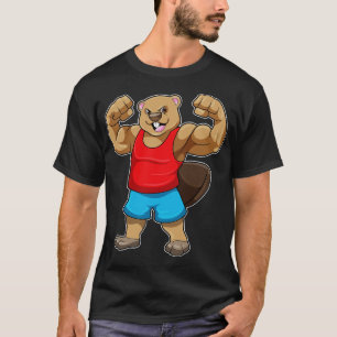 Beaver as Bodybuilder with big Upper arms T-Shirt