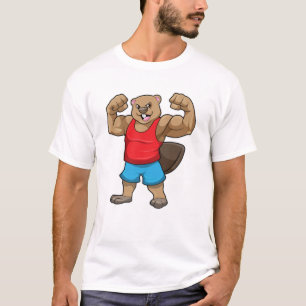 Beaver as Bodybuilder with big Upper arms T-Shirt