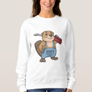 Beaver as Craftsman with Slotted screwdriver Sweatshirt