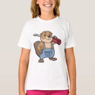 Beaver as Craftsman with Wrench T-Shirt