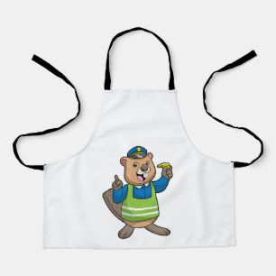 Beaver as Police officer with Whistle Apron