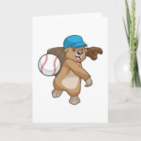 Beaver at Baseball Sports with Cap