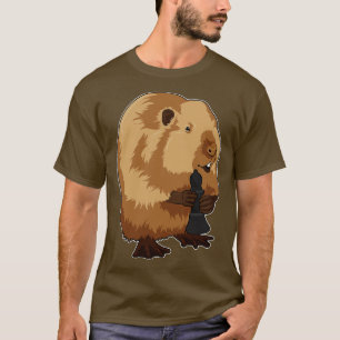 Beaver at Chess with Chess piece Bishop T-Shirt