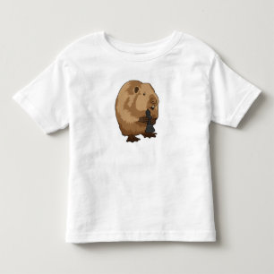 Beaver at Chess with Chess piece Bishop Toddler T-Shirt