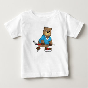 Beaver at Ice hockey with Ice hockey stick Baby T-Shirt