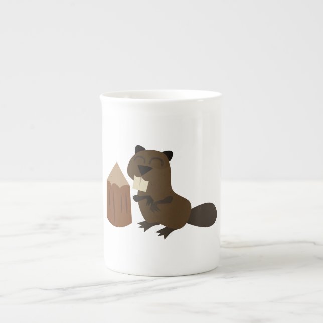 Beaver Bone China Mug (Front)