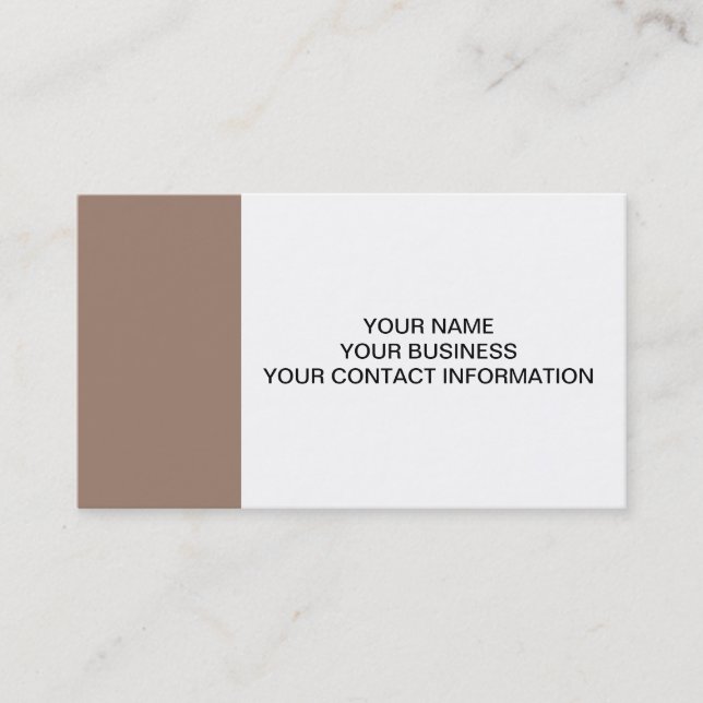 Beaver Brown High End Coloured Business Card (Front)