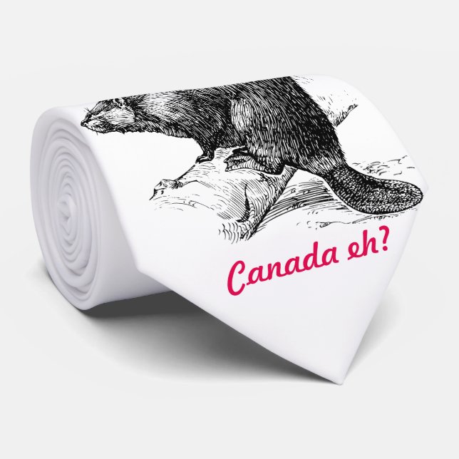 Beaver Canada eh?  Lighthouse Route Tie (Rolled)