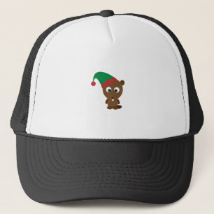 Beaver Christmas Elf Trucker Hat
