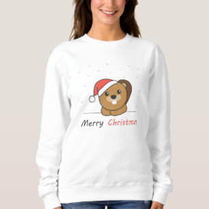 Beaver Christmas Snow Winter Animals Beaver Sweatshirt