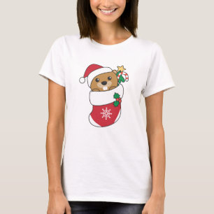 Beaver Christmas Snow Winter Animals Beaver T-Shirt